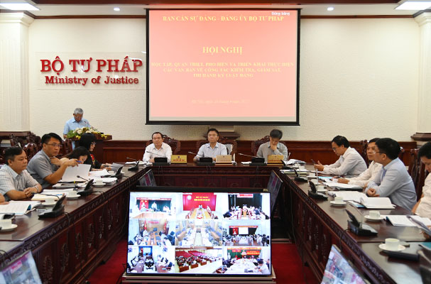 Đảng ủy Bộ Tư pháp tổ chức Hội nghị học tập, quán triệt, triển khai thực hiện các văn bản của Đảng